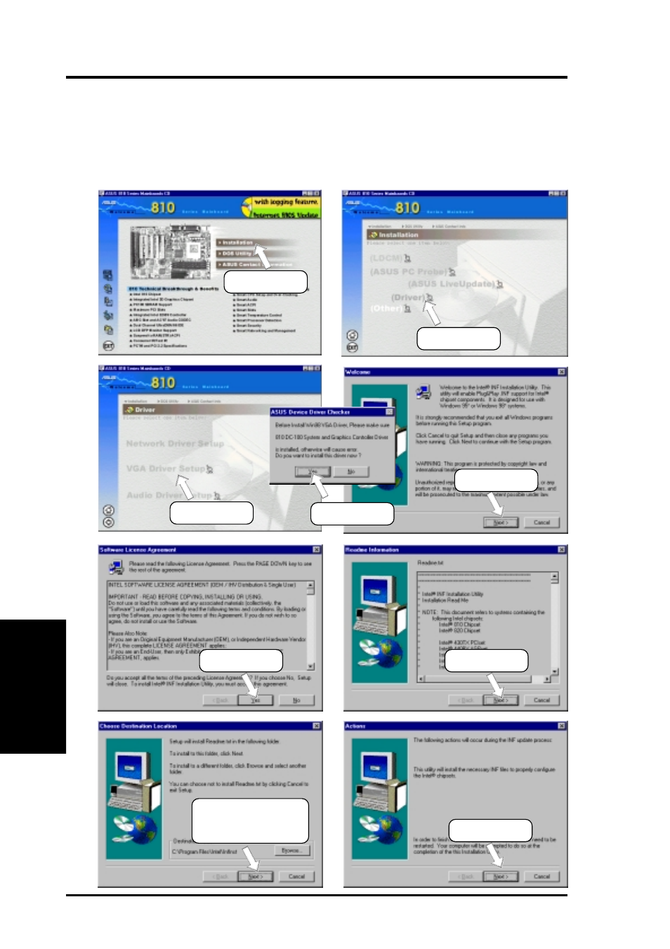 Software setup, 8 driver, 1 vga driver setup | Asus MEW-B User Manual | Page 88 / 128