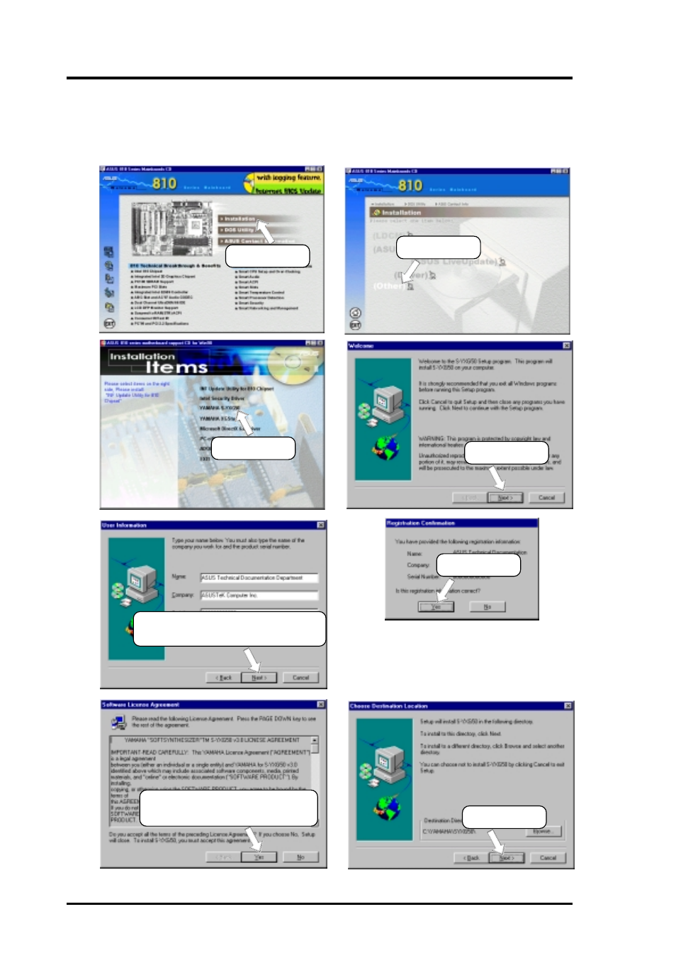 Software setup, 3 yamaha s-yxg50 | Asus MEW-B User Manual | Page 92 / 128