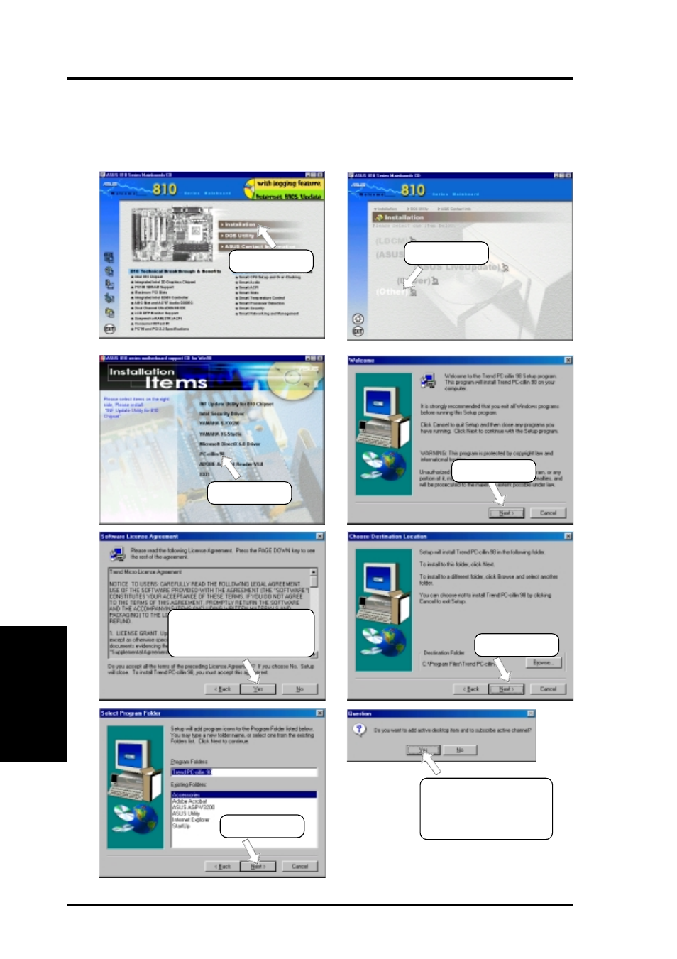 Software setup, 6 pc-cillin 98 | Asus MEW-B User Manual | Page 96 / 128