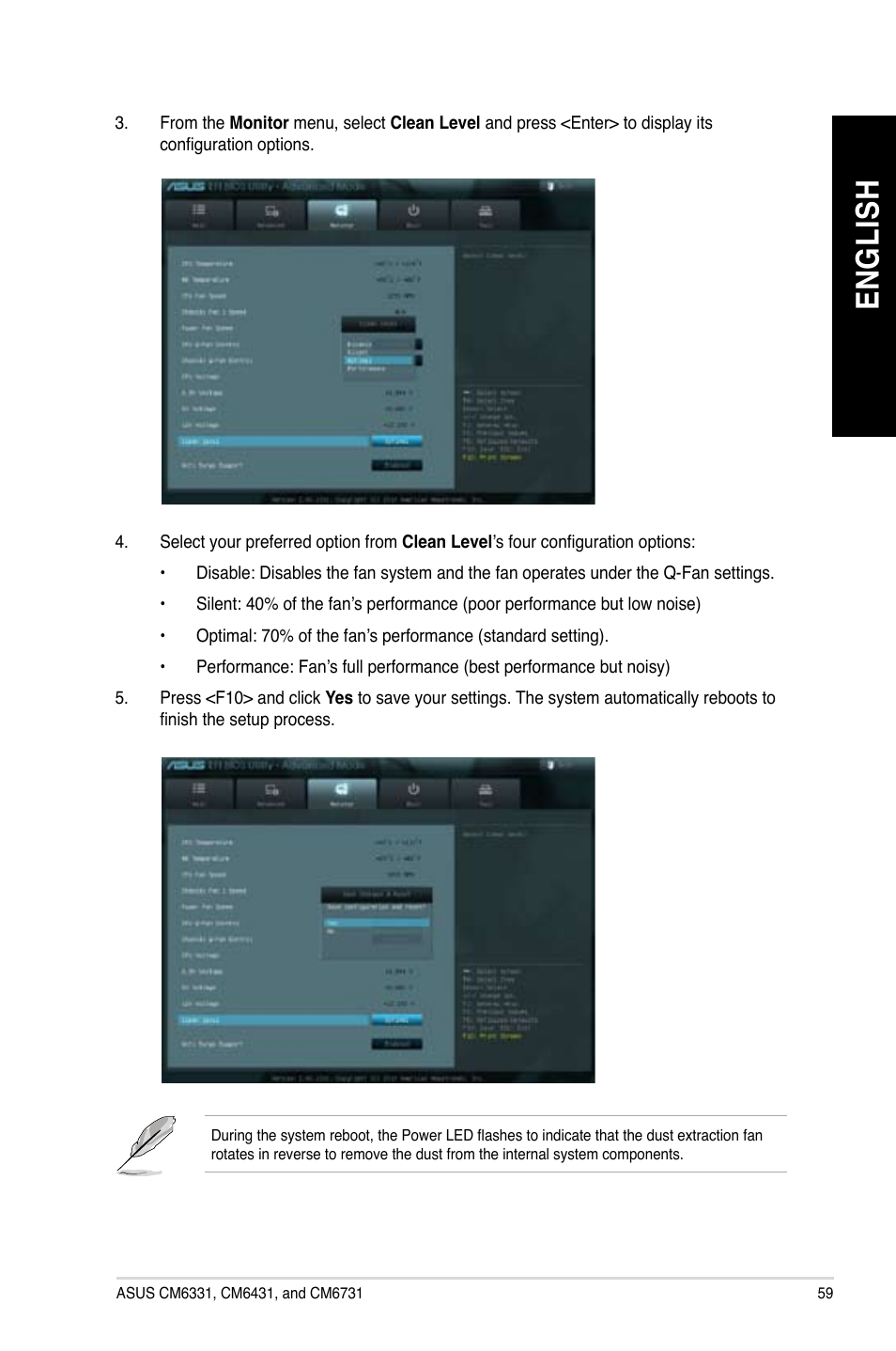 En g lis h en g li sh | Asus CM6731 User Manual | Page 59 / 70