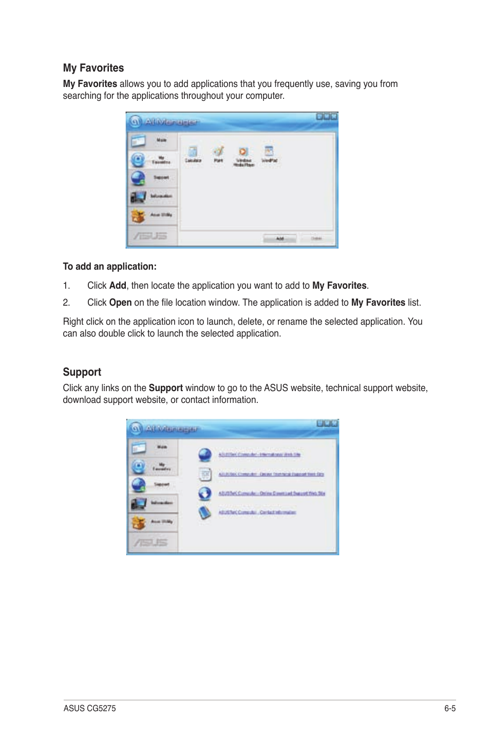 Asus CG5275 User Manual | Page 53 / 66