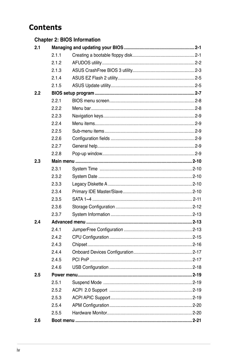 Asus M3N78 SE User Manual | Page 4 / 62