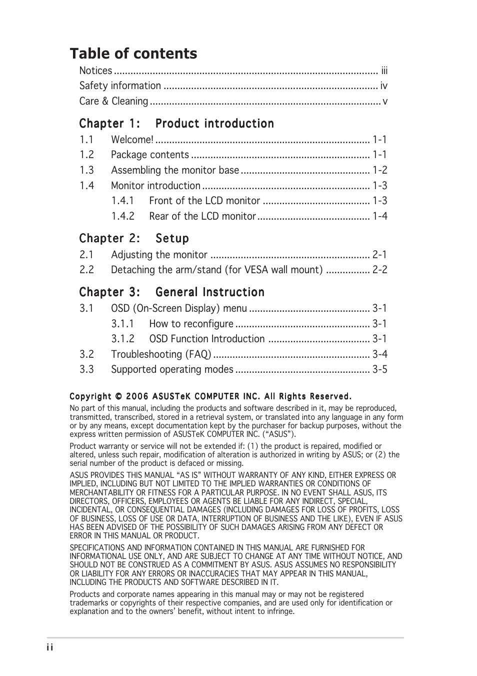 Asus VW192T User Manual | Page 2 / 18