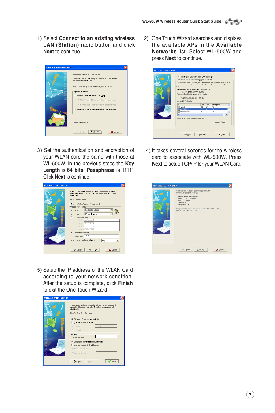 Asus WL-500W User Manual | Page 11 / 20