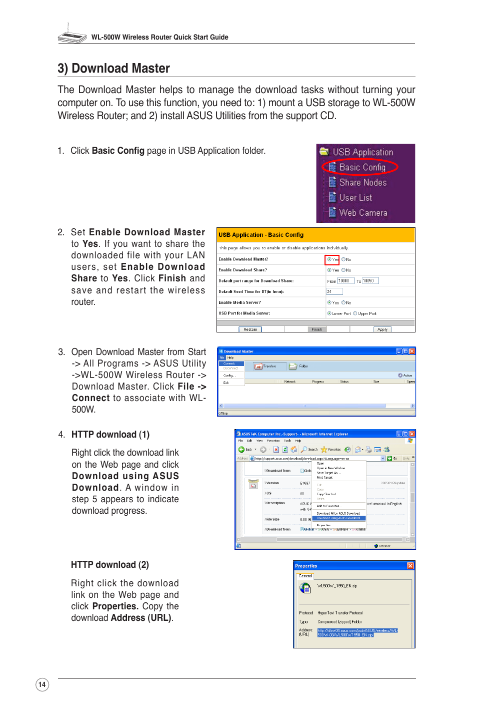 3) download master | Asus WL-500W User Manual | Page 16 / 20