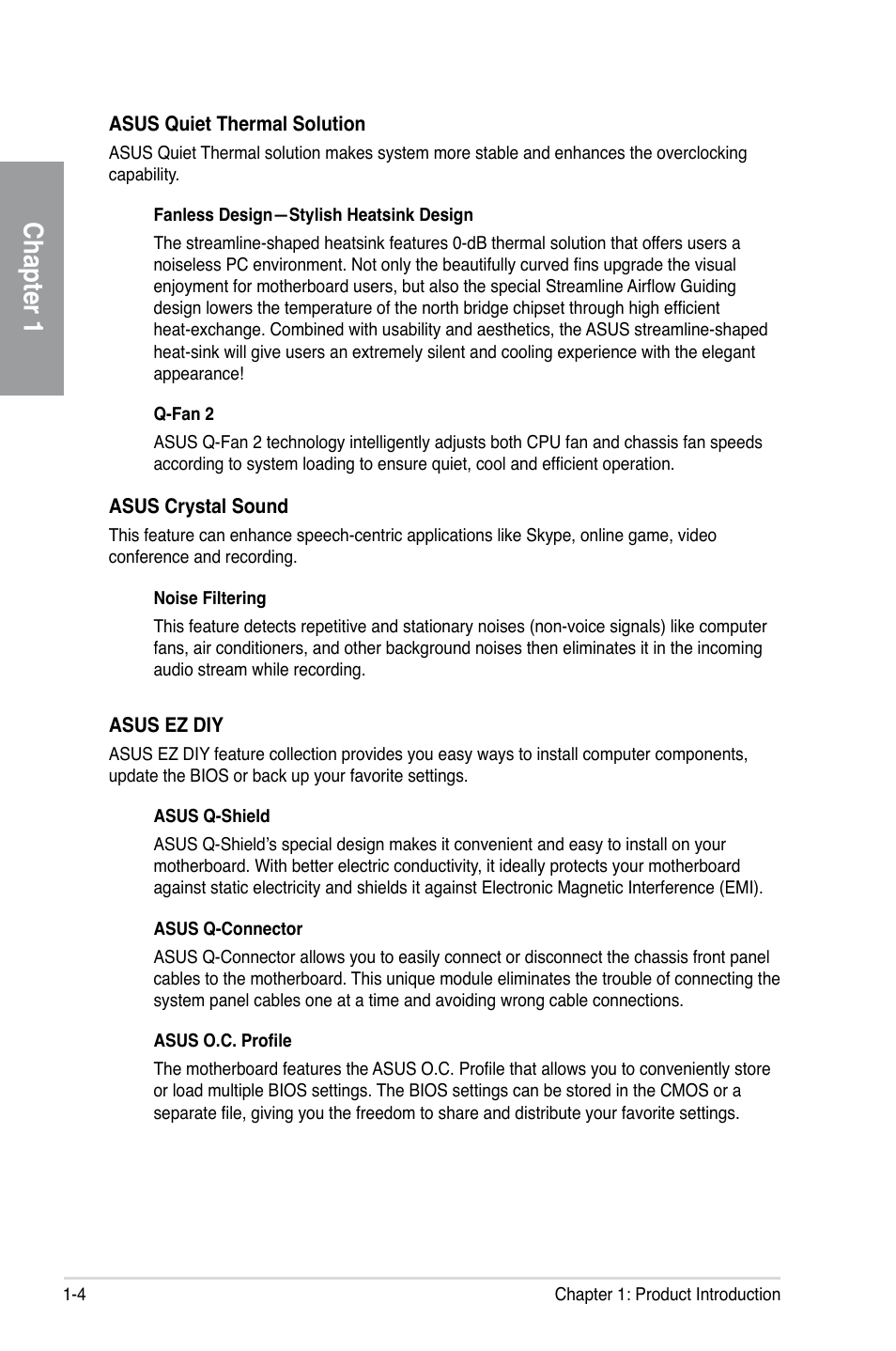 Chapter 1 | Asus M4A78T-E User Manual | Page 18 / 122