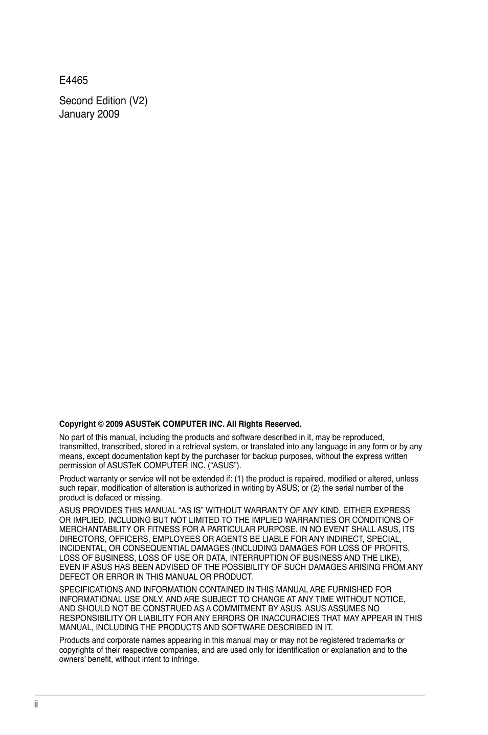 Asus M4A78T-E User Manual | Page 2 / 122