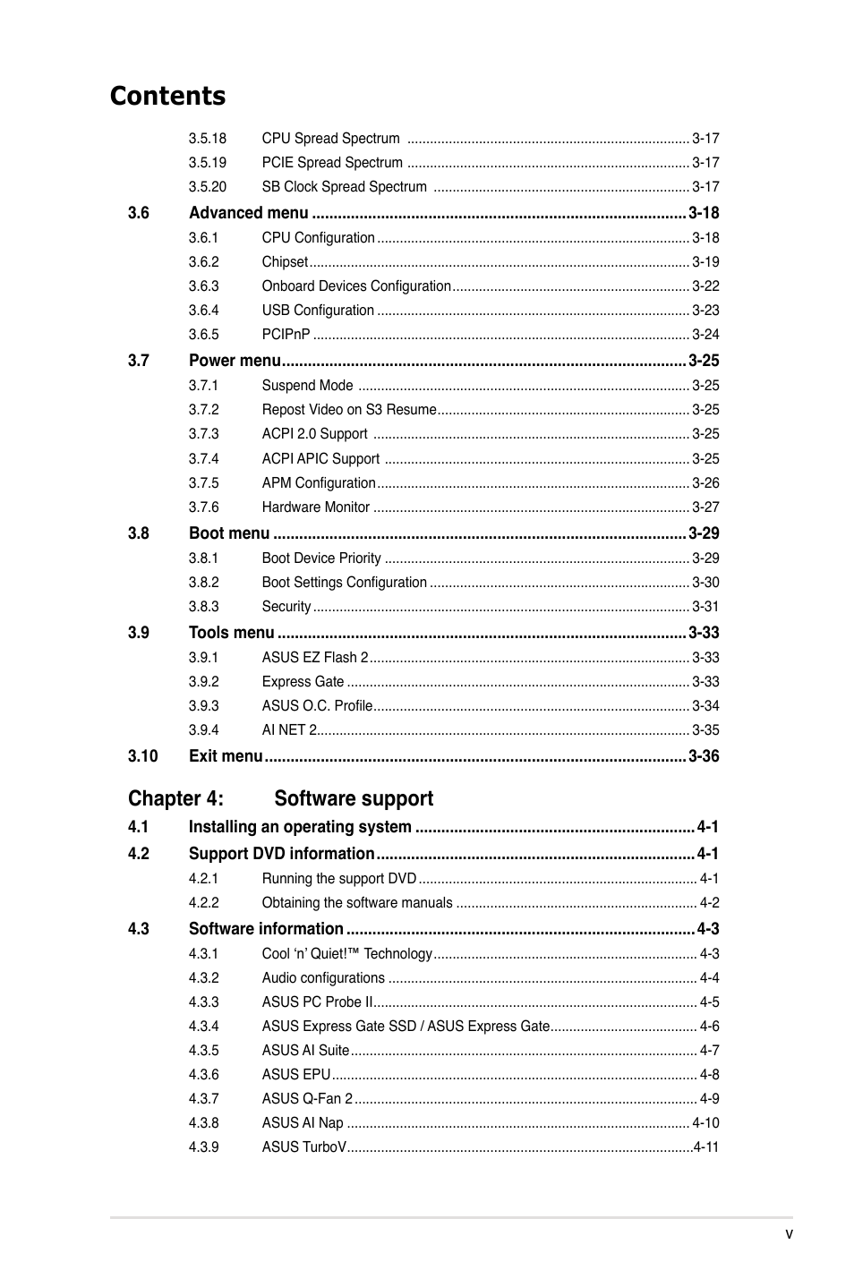 Asus M4A78T-E User Manual | Page 5 / 122