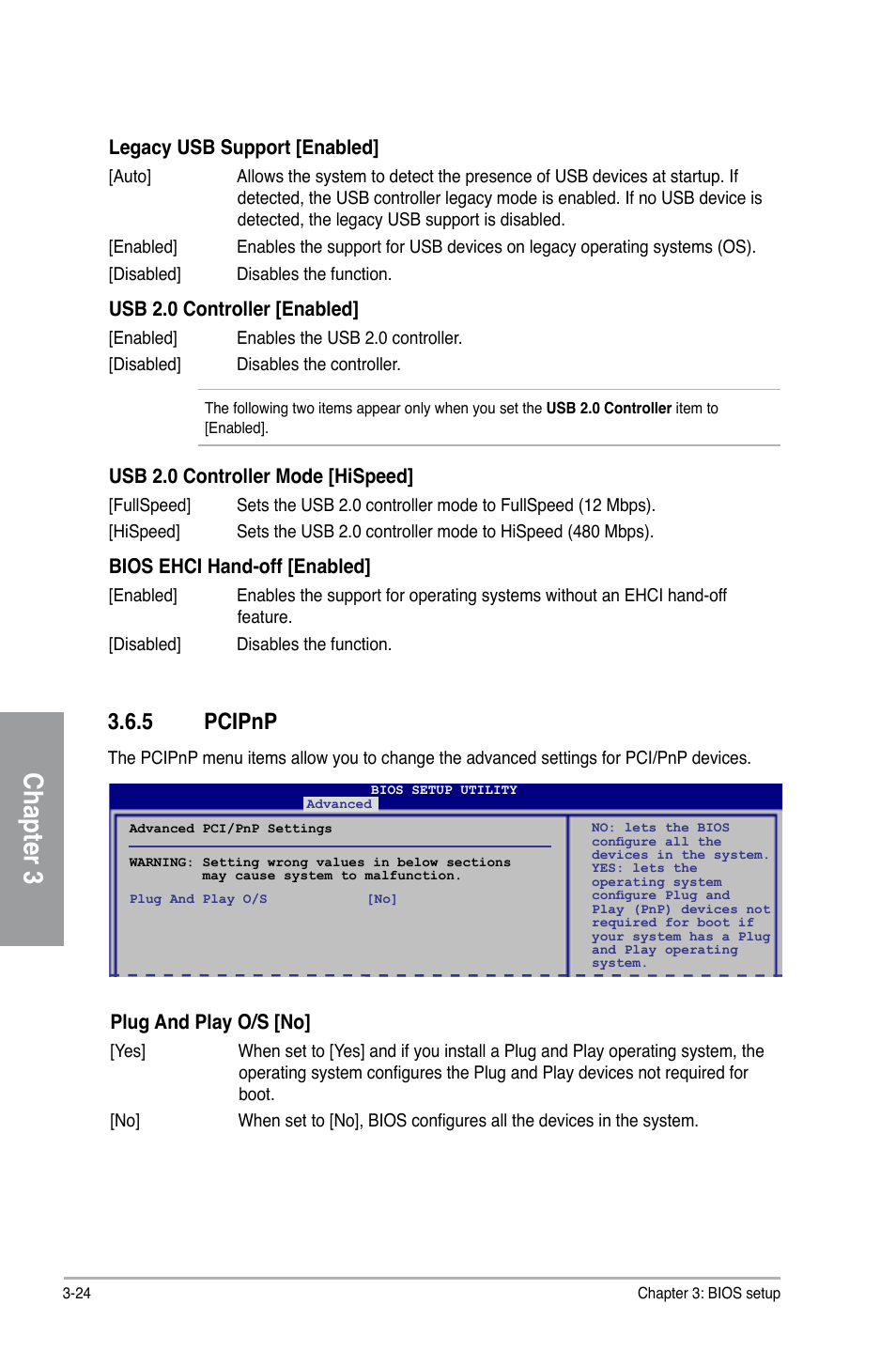 Chapter 3, 5 pcipnp | Asus M4A78T-E User Manual | Page 82 / 122