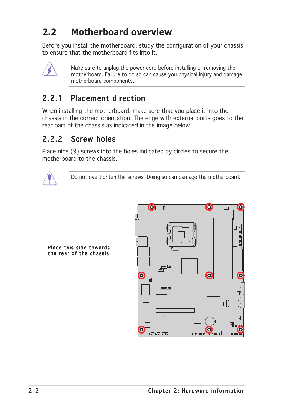 2 motherboard overview | Asus P5N32-SLI SE Deluxe User Manual | Page 28 / 174