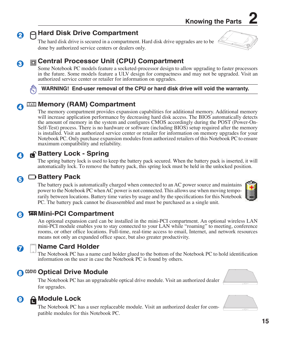 Asus W3Z User Manual | Page 15 / 71