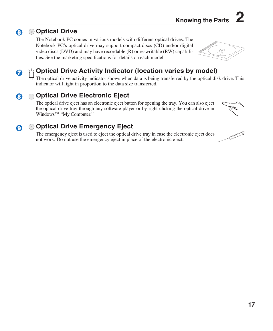 Asus W3Z User Manual | Page 17 / 71