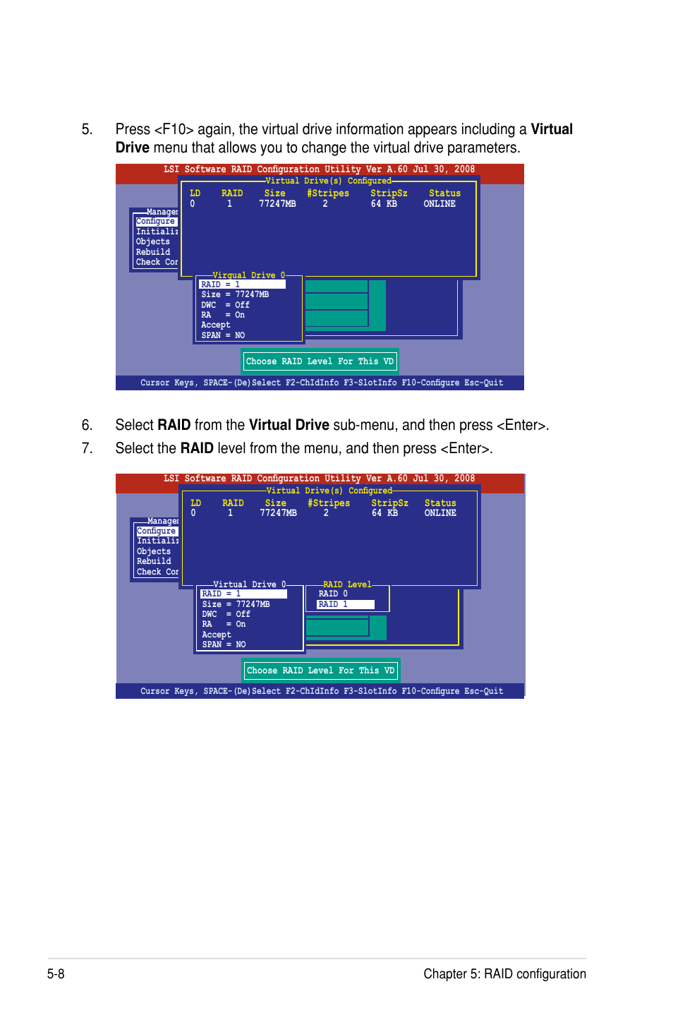 8 chapter 5: raid configuration | Asus Z8PH-D12/IFB User Manual | Page 102 / 170