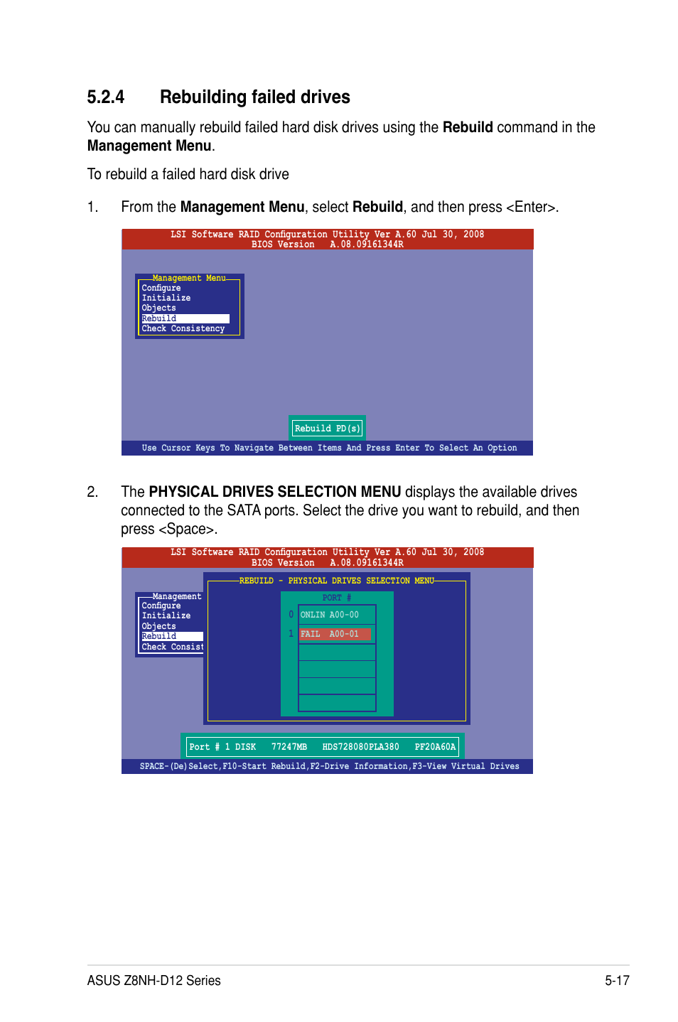 4 rebuilding failed drives | Asus Z8PH-D12/IFB User Manual | Page 111 / 170