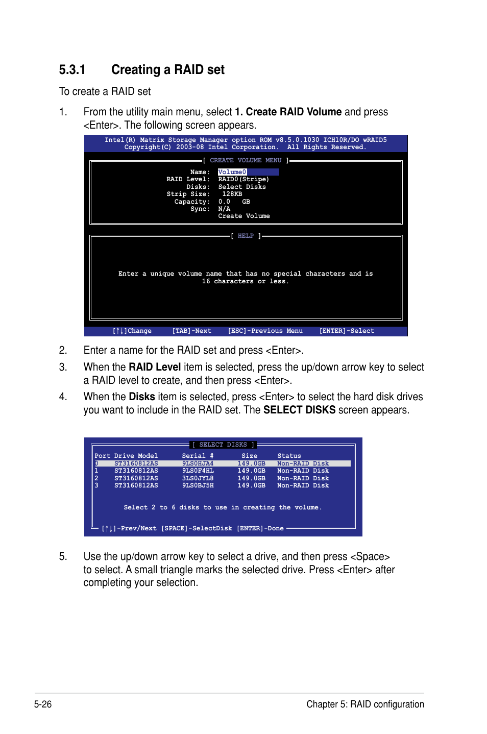 1 creating a raid set | Asus Z8PH-D12/IFB User Manual | Page 120 / 170