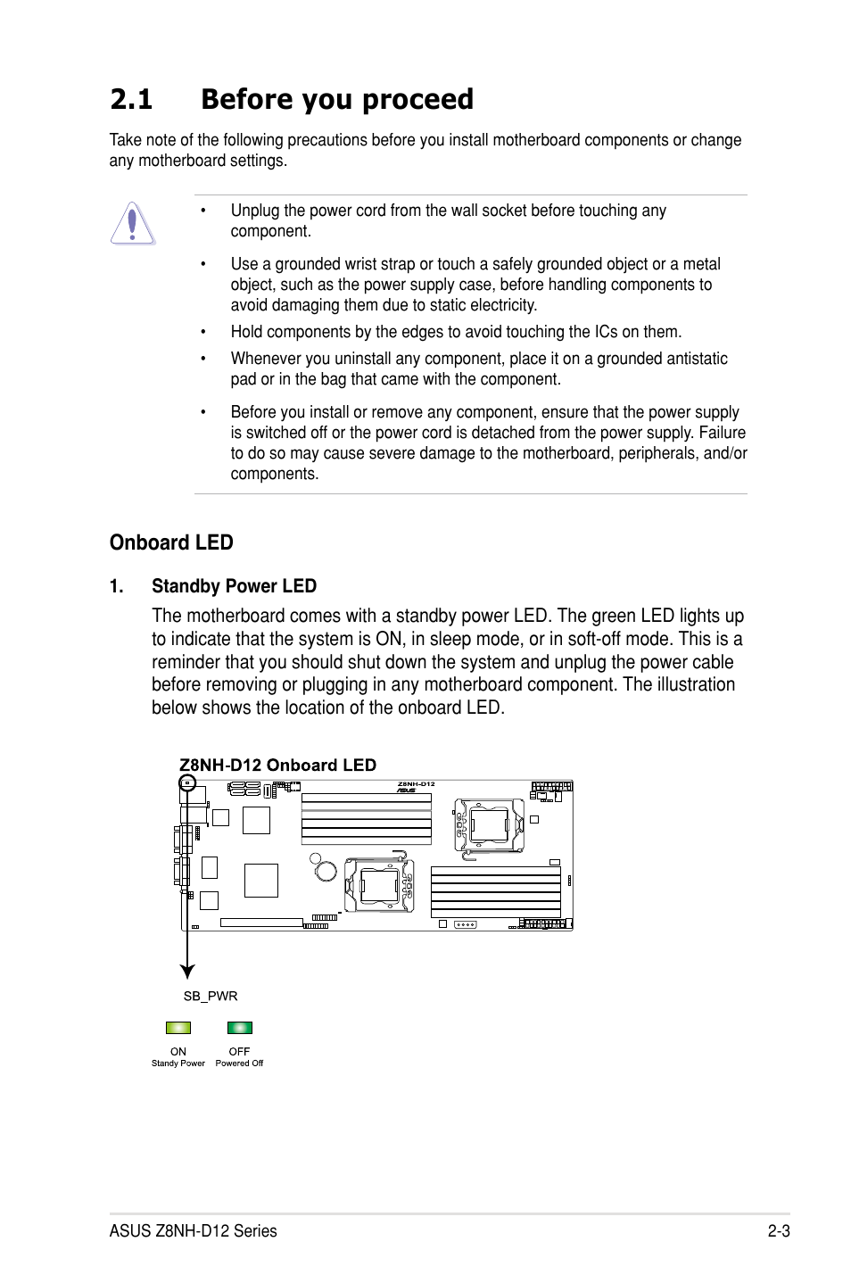 1 before you proceed | Asus Z8PH-D12/IFB User Manual | Page 21 / 170