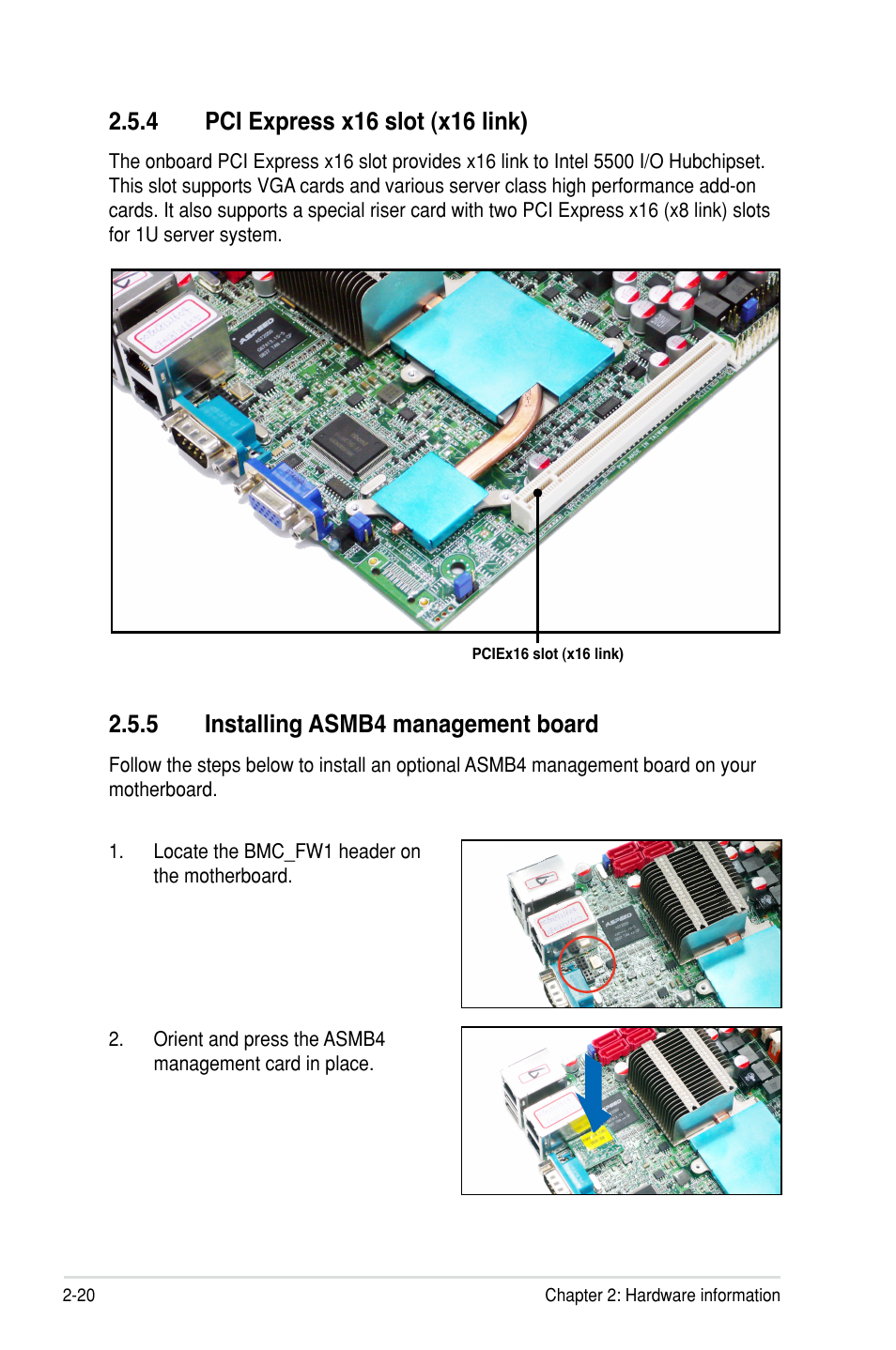 5 installing asmb4 management board | Asus Z8PH-D12/IFB User Manual | Page 38 / 170