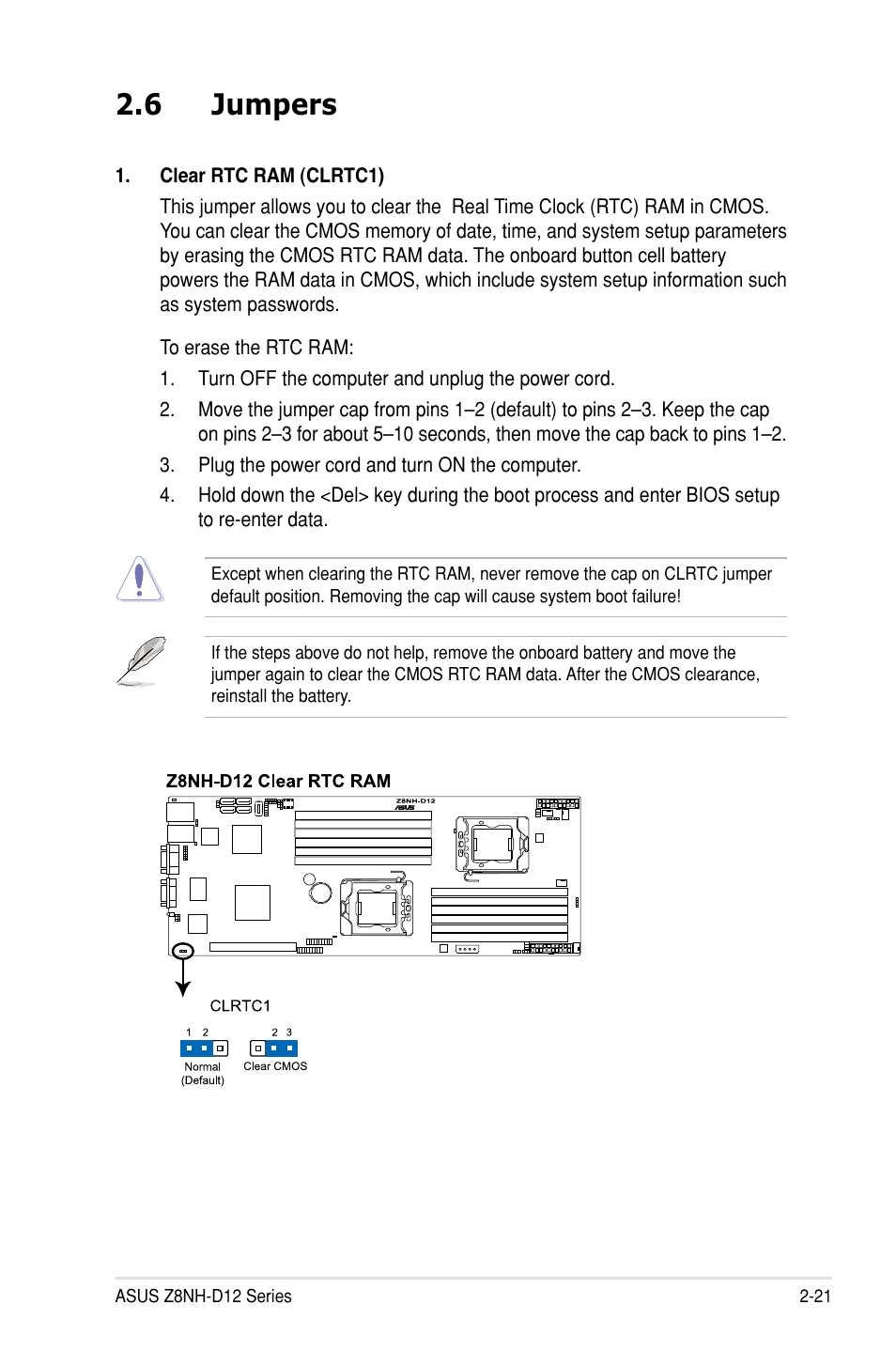 6 jumpers | Asus Z8PH-D12/IFB User Manual | Page 39 / 170
