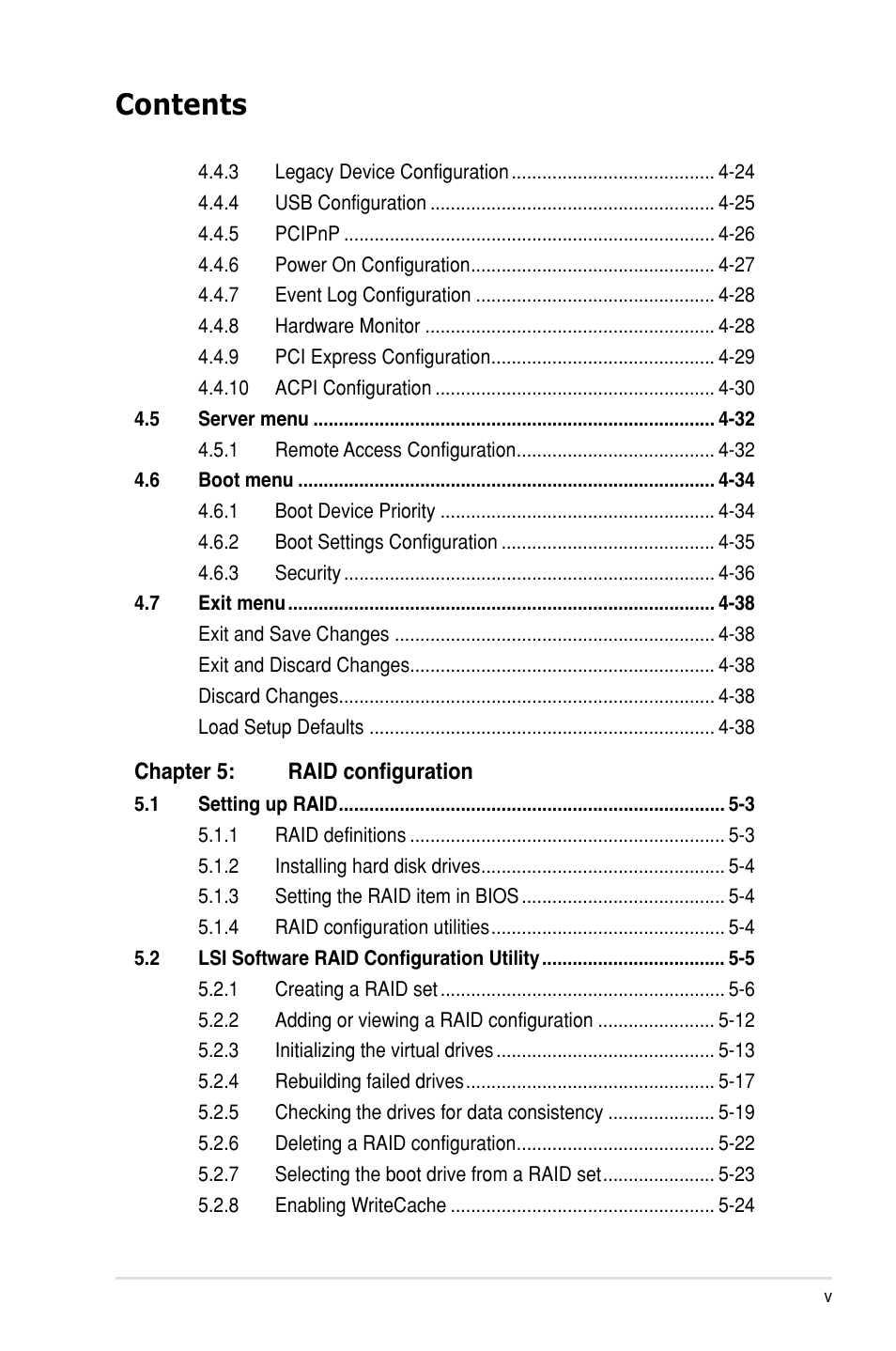 Asus Z8PH-D12/IFB User Manual | Page 5 / 170