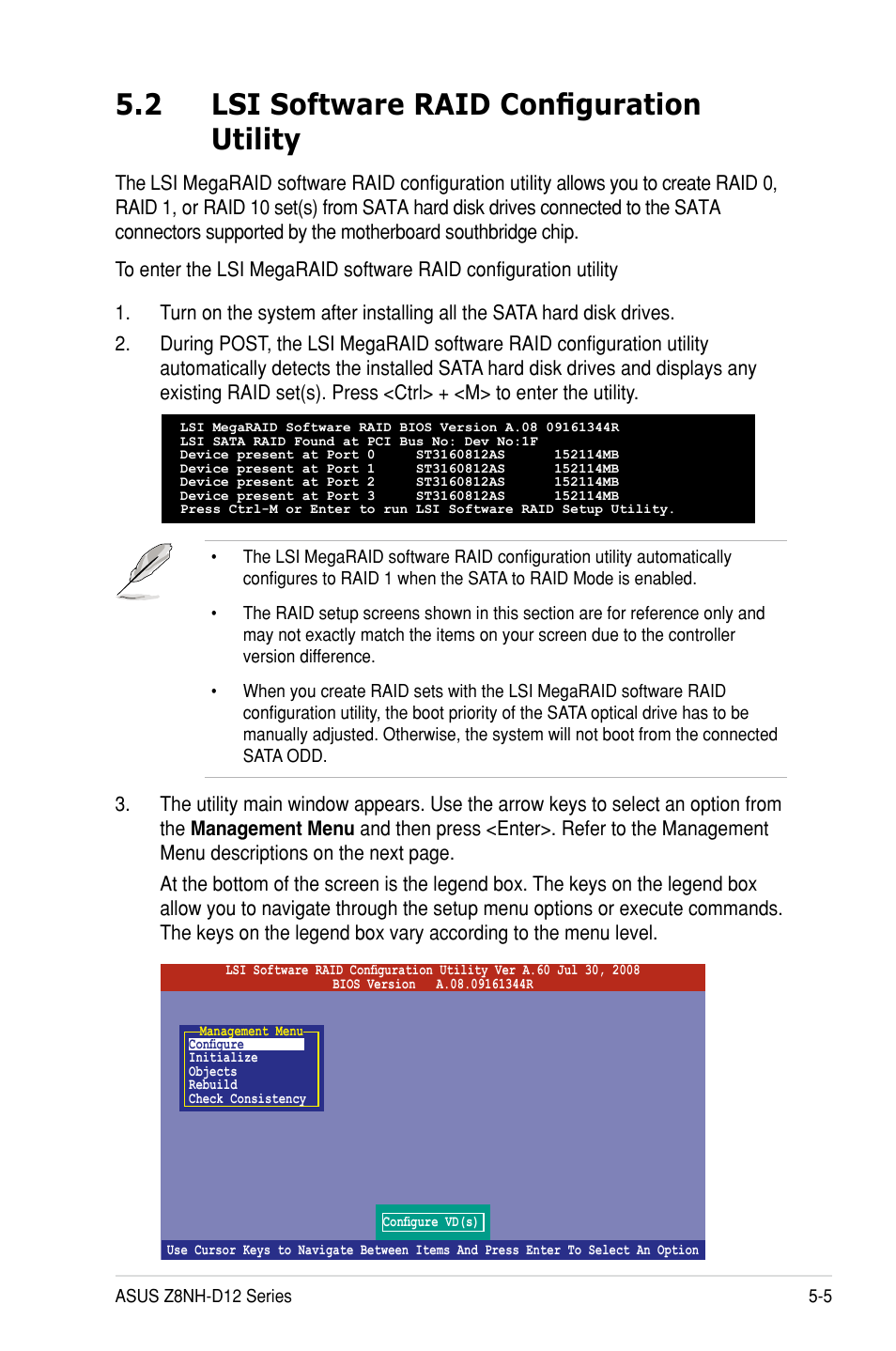 2 lsi software raid configuration utility | Asus Z8PH-D12/IFB User Manual | Page 99 / 170