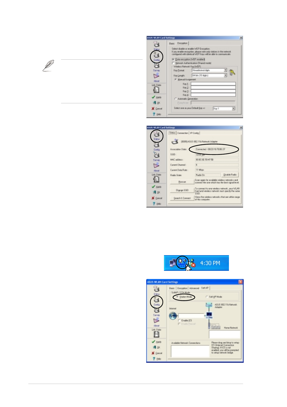 Windows, Xp os | Asus WiFi-b User Manual | Page 46 / 60