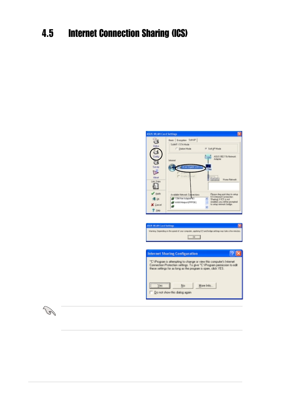 5 internet connection sharing (ics) | Asus WiFi-b User Manual | Page 50 / 60