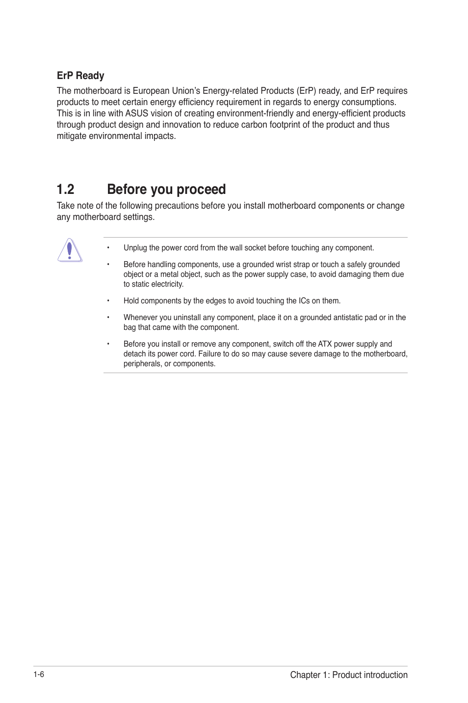 2 before you proceed, 2 before you proceed -6 | Asus P8H77-V User Manual | Page 20 / 90