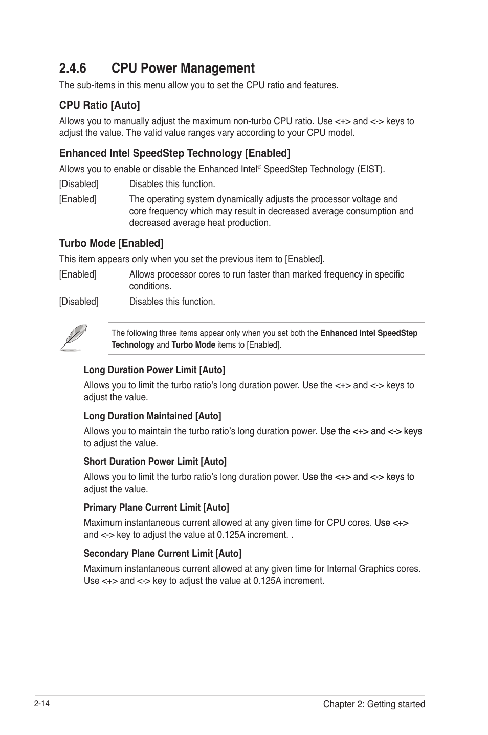 6 cpu power management, Cpu power management -14 | Asus P8H77-V User Manual | Page 68 / 90