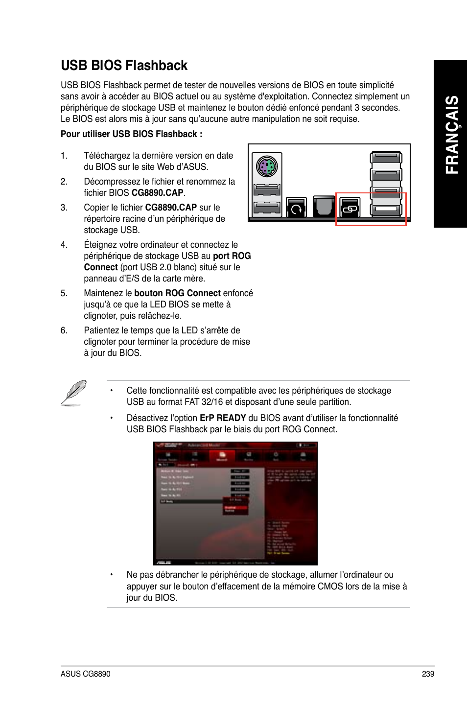 Usb bios flashback, Fr an ça is fr an ça is, Usb.bios.flashback | Asus CG8890 User Manual | Page 241 / 632