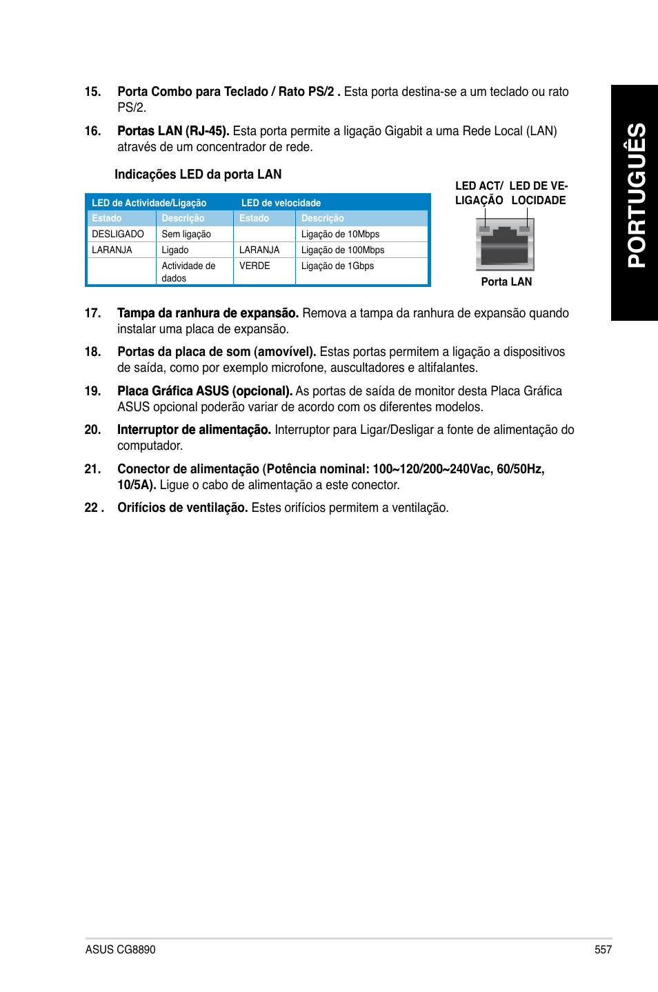 Português | Asus CG8890 User Manual | Page 559 / 632