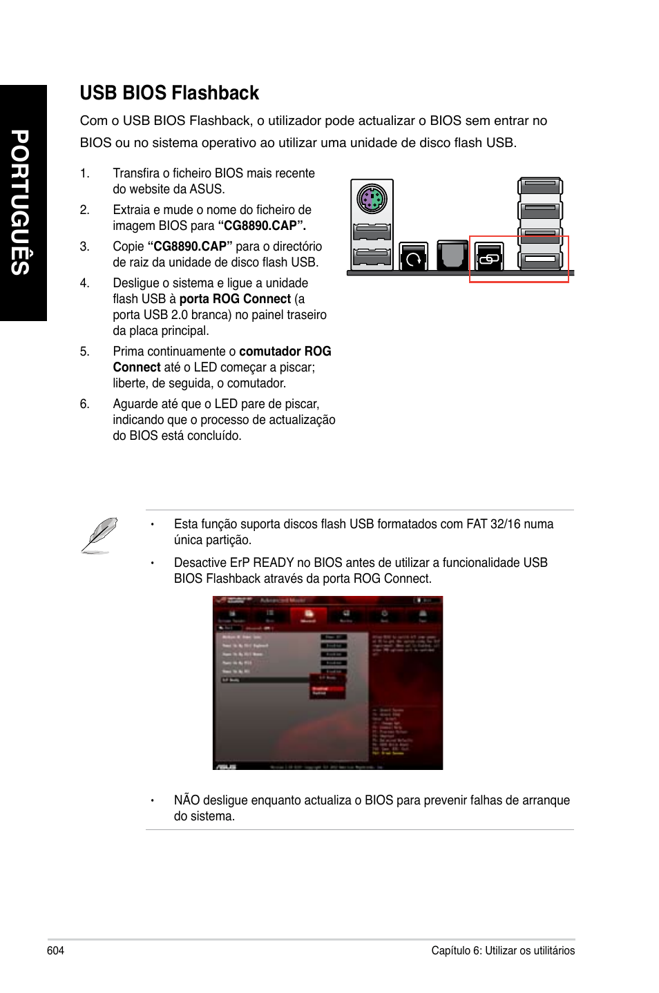 Usb bios flashback, Português | Asus CG8890 User Manual | Page 606 / 632