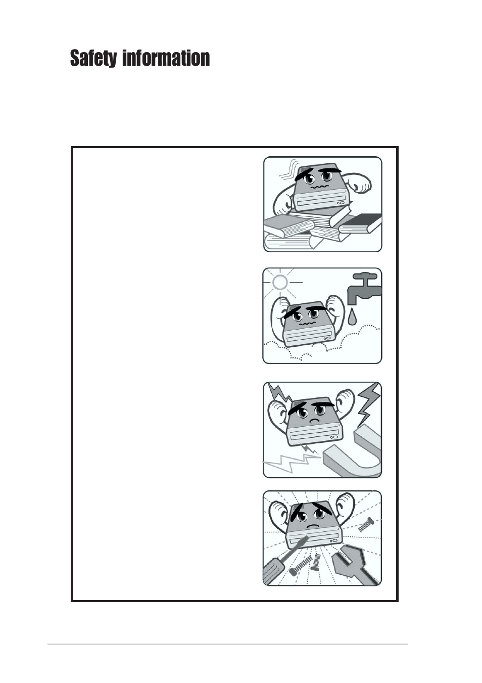Safety information, Installation notices | Asus DRW-0804P-D User Manual | Page 6 / 26