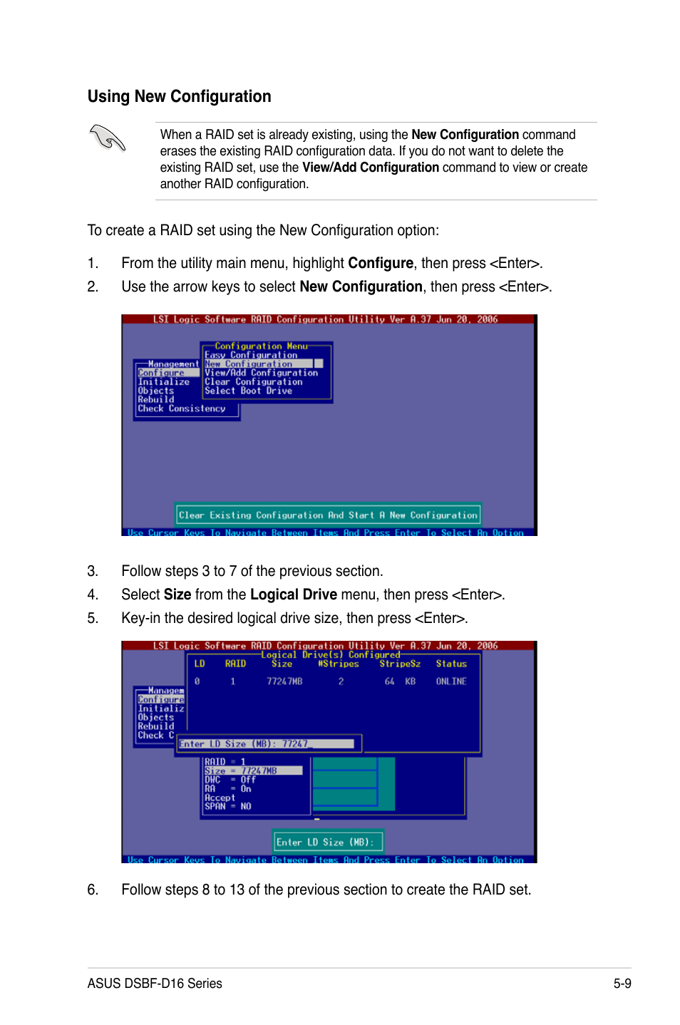 Using new configuration | Asus DSBF-D16/SAS User Manual | Page 123 / 202