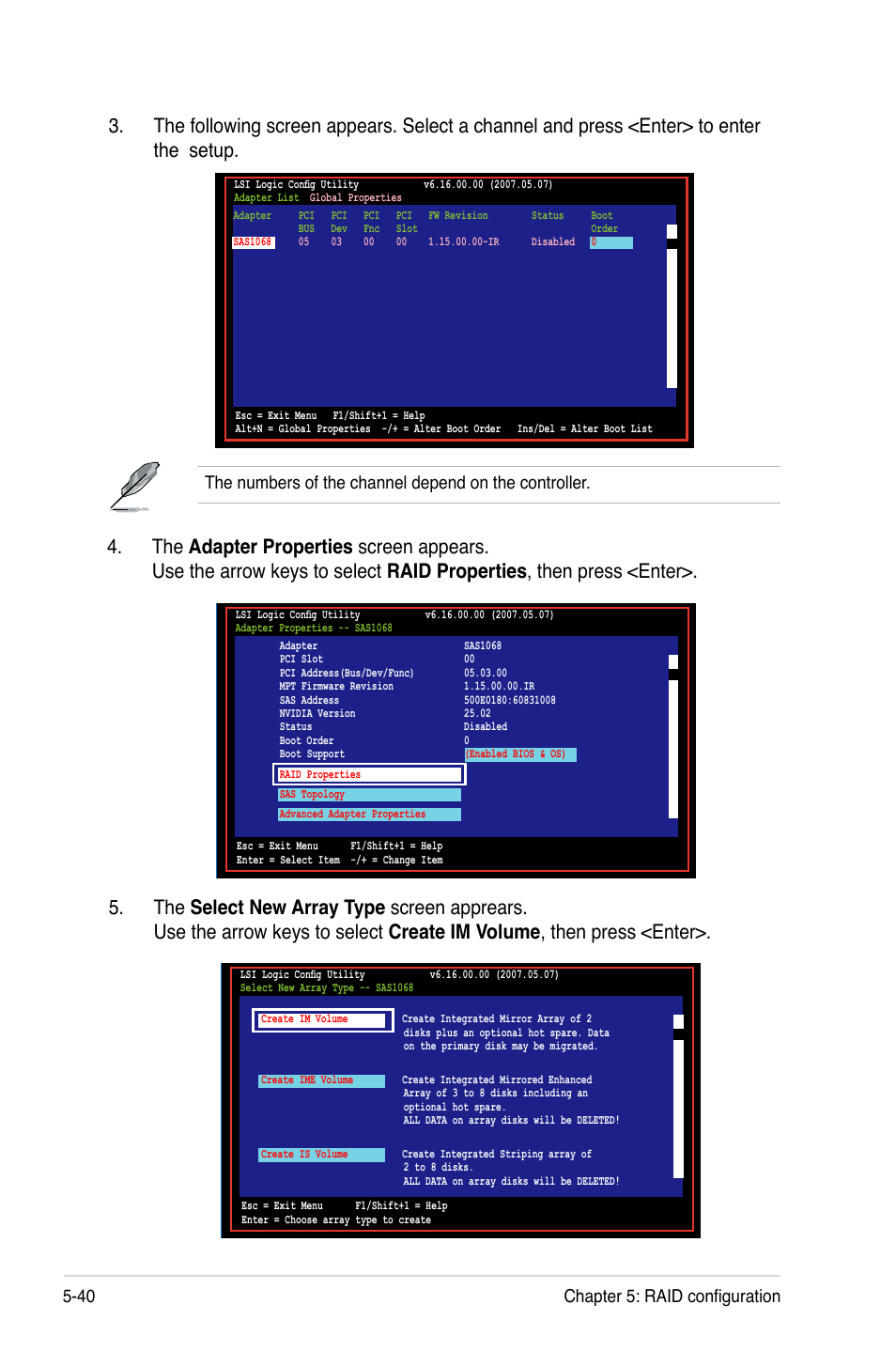 40 chapter 5: raid configuration | Asus DSBF-D16/SAS User Manual | Page 154 / 202