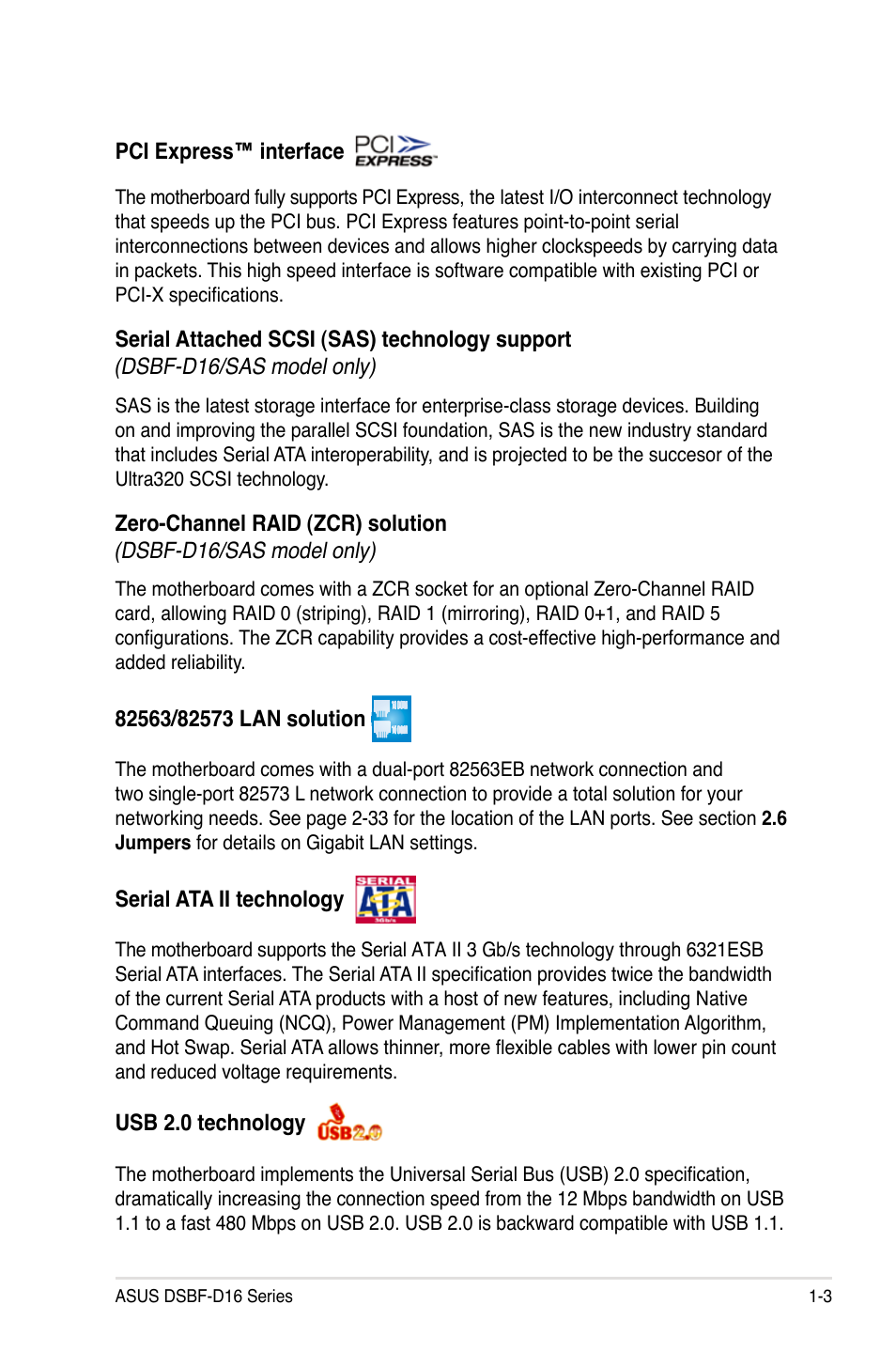 Asus DSBF-D16/SAS User Manual | Page 19 / 202