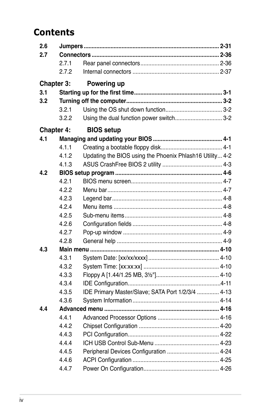 Asus DSBF-D16/SAS User Manual | Page 4 / 202