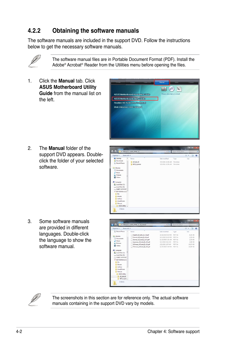 2 obtaining the software manuals | Asus Maximus IV GENE-Z User Manual | Page 142 / 192