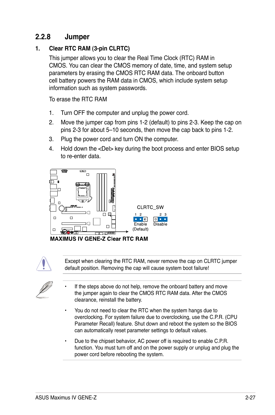 8 jumper | Asus Maximus IV GENE-Z User Manual | Page 59 / 192