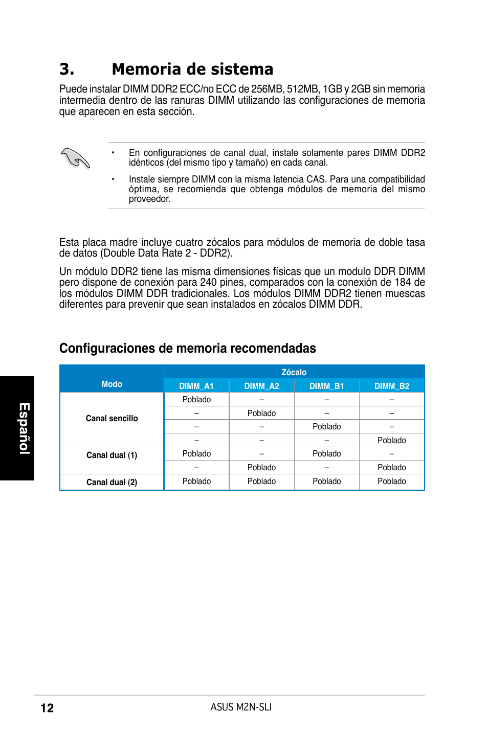 Asus M2N-SLI User Manual | Page 12 / 38