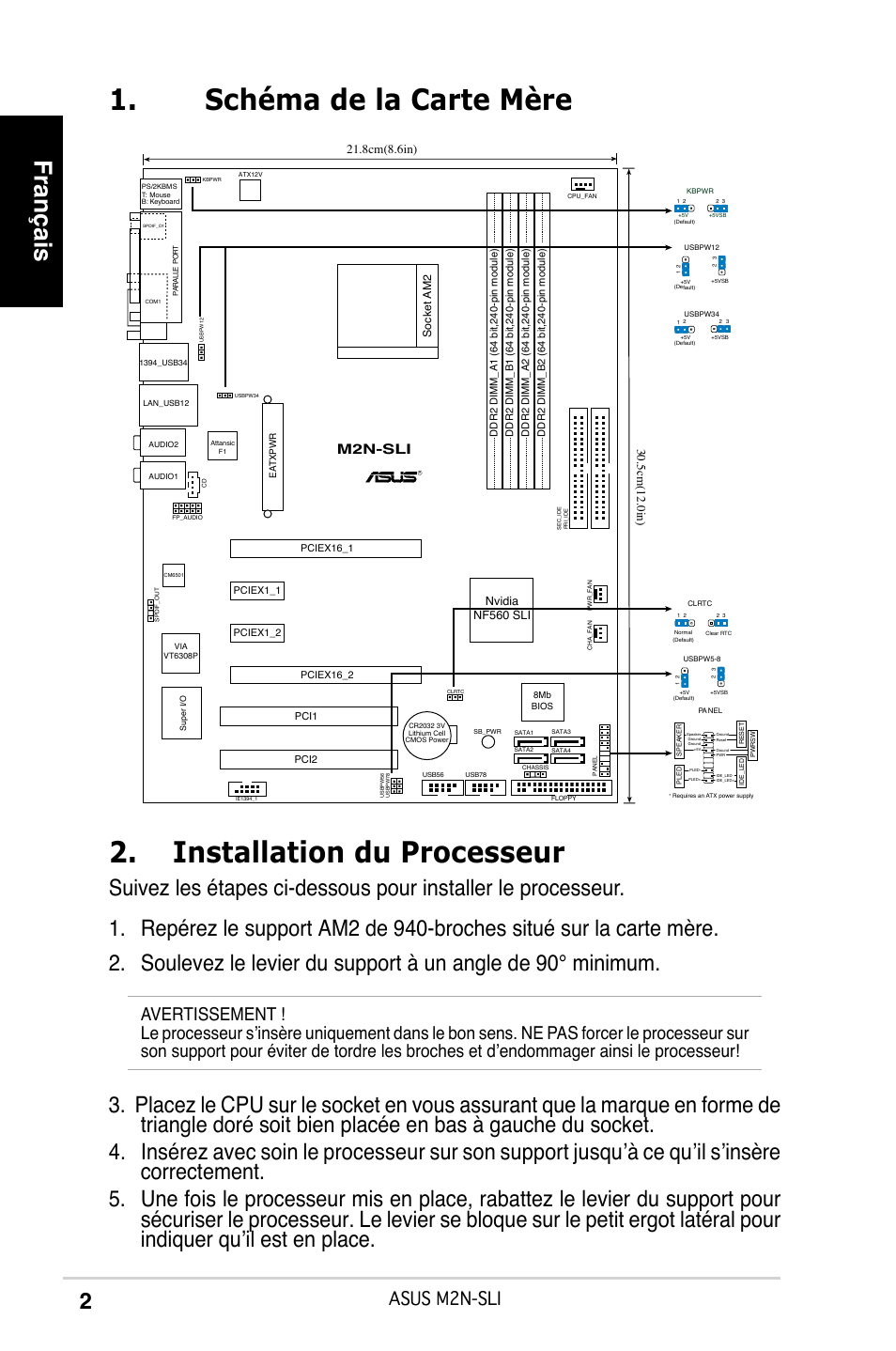 Français, Asus m2n-sli, Mn-sli | Asus M2N-SLI User Manual | Page 2 / 38