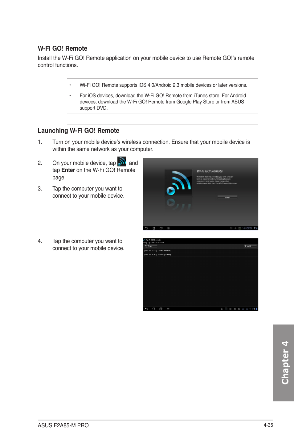 Chapter 4 | Asus F2A85-M PRO User Manual | Page 129 / 165