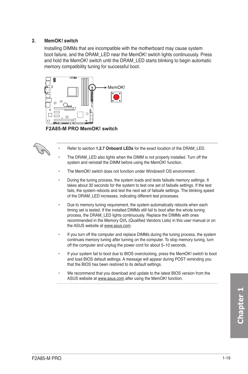 Chapter 1 | Asus F2A85-M PRO User Manual | Page 35 / 165