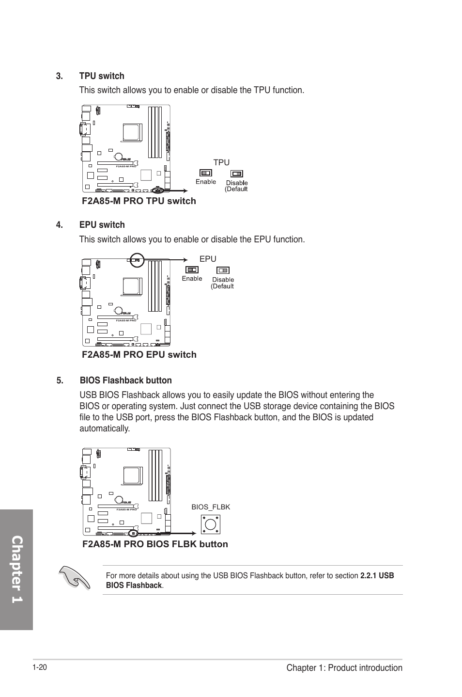 Chapter 1 | Asus F2A85-M PRO User Manual | Page 36 / 165