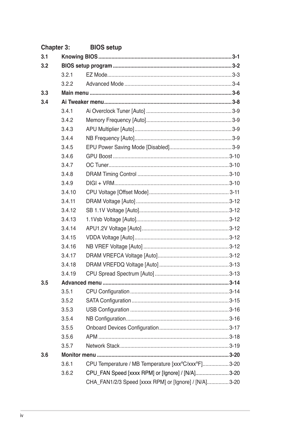 Asus F2A85-M PRO User Manual | Page 4 / 165