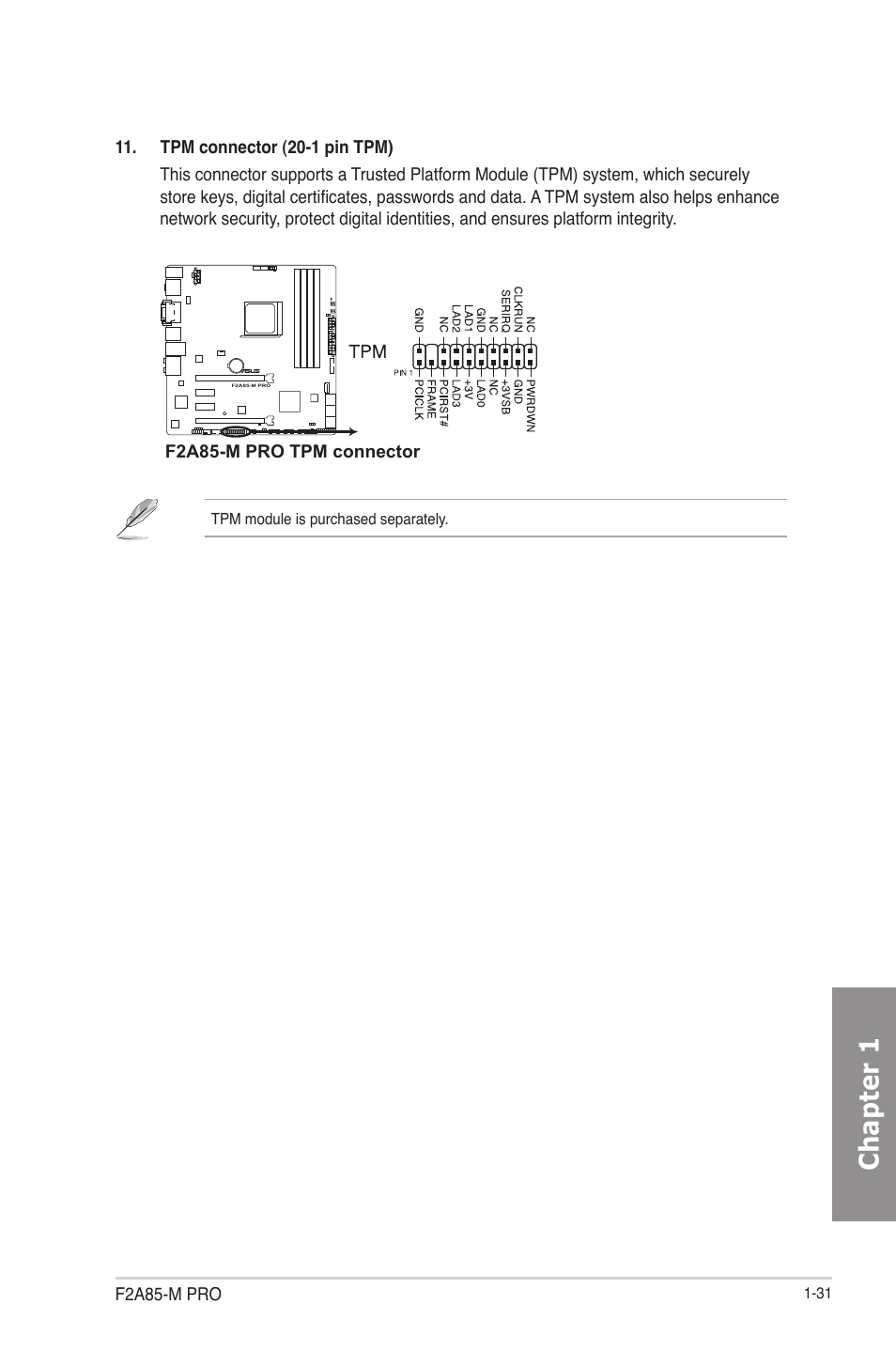 Chapter 1 | Asus F2A85-M PRO User Manual | Page 47 / 165