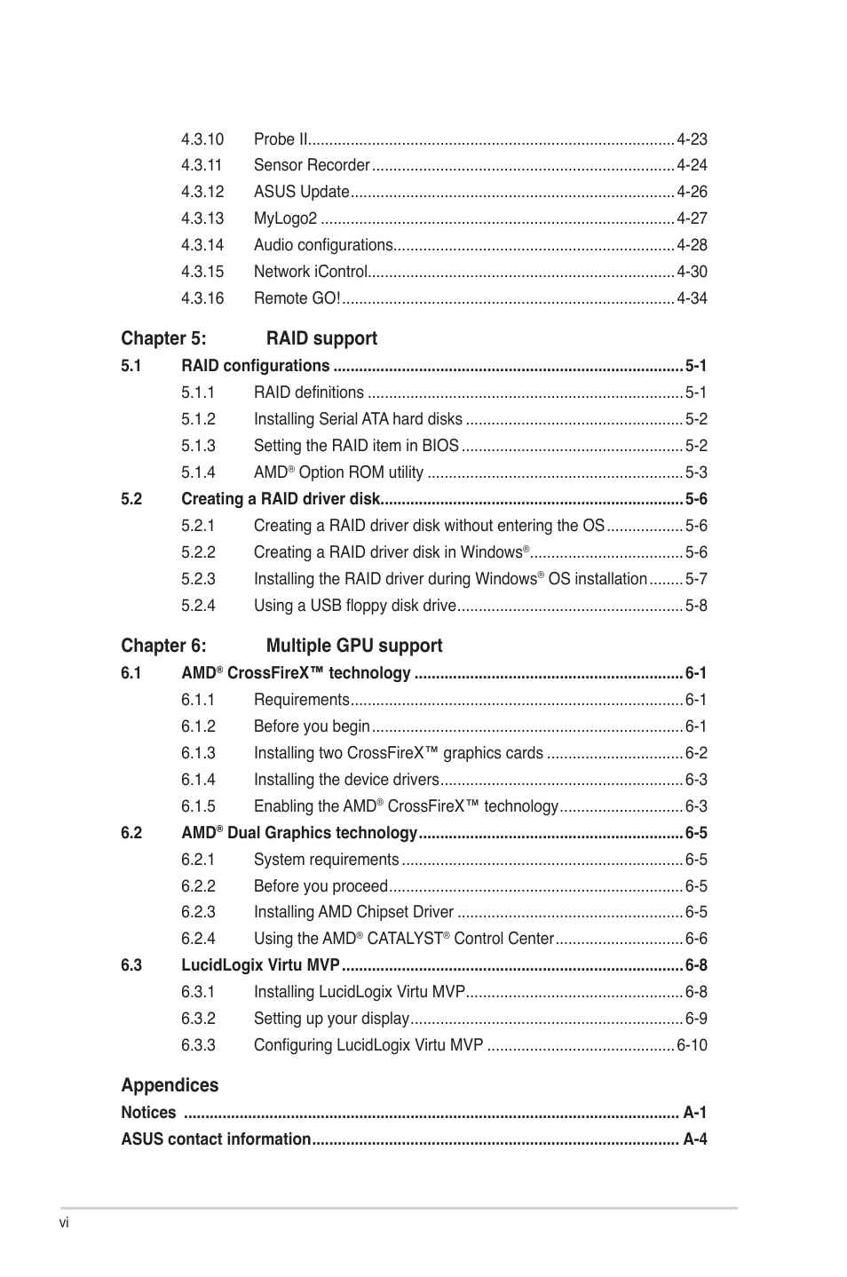 Asus F2A85-M PRO User Manual | Page 6 / 165