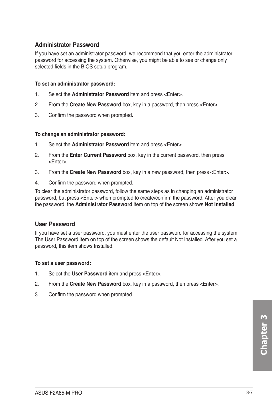 Chapter 3 | Asus F2A85-M PRO User Manual | Page 73 / 165