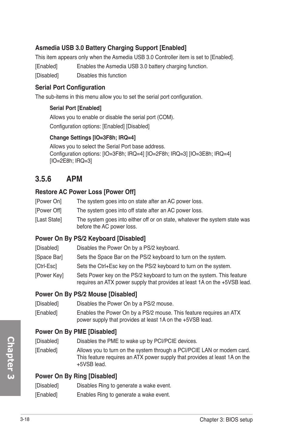 6 apm, Apm -18, Chapter 3 | Asus F2A85-M PRO User Manual | Page 84 / 165