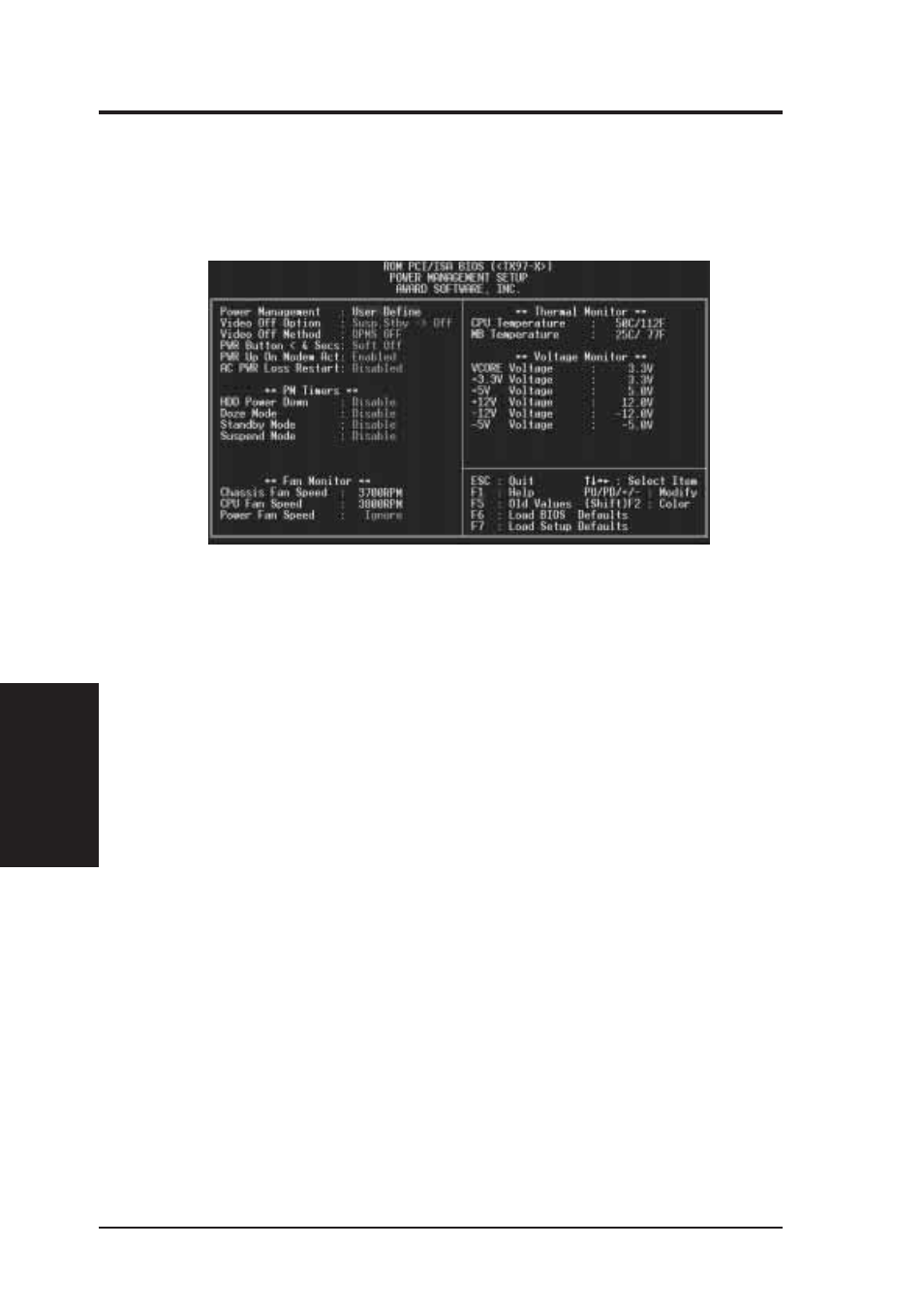 Iv. bios software, Power management setup | Asus TX97-XV User Manual | Page 48 / 98