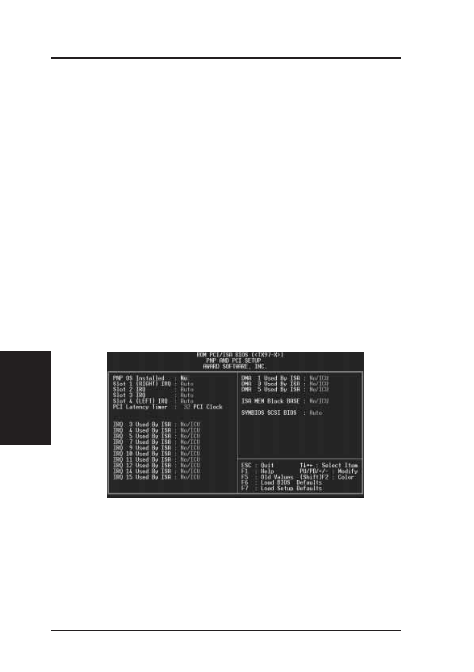 Iv. bios software, Pnp and pci setup | Asus TX97-XV User Manual | Page 50 / 98